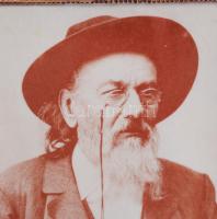 Feltehetően Zsolnay Porcelánmanufaktúra, Zsolnay Vilmos portréja - porcelánkép. Jelzés nélkül, matri...