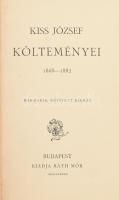 Kiss József költeményei.1869-1882. 1882, Ráth Mór, díszes aranyozott egészvászon kötés, aranyozott lapszélekkel, 1-1 kijáró lappal.