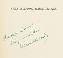 Németh Andor: Mária Terézia. Bp., 1938, Grill Károly, 296 p. Kiadói aranyozott félvászon kötésben, a...