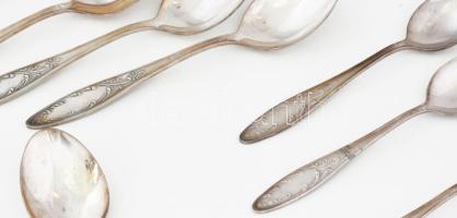 6-6 darab orosz ezüstözött kanál