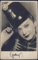 Szeleczky Zita fotólap a színésznő saját kezű aláírásával