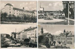 8 db MODERN magyar fekete-fehér város képeslap. Képzőművészeti Alap: Kapuvár, Baja, Balatonfüred, So...