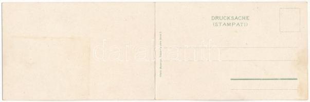 Trieste, Panorama da Opicina / Blick von Opcina. Vittorio Morpurgo - 2-tiled folding panoramacard, l...