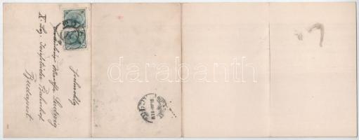 1905 Pola, Handelshafen / port - 4-tiled folding panoramcard