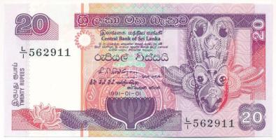 Srí Lanka 1991. 20R T:AU Sri Lanka 1991. 20 Rupees C:AU Krause P#103