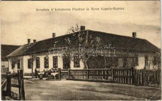 1918 Újkapela, Nova Kapela-Batrina; Svratiste k' kolodvoru / vasúti vendéglő, étterem/ railway restaurant (EK)