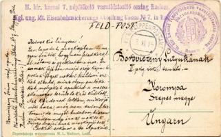 1915 Widoki z Królestwa Polskiego / Polish folklore, stork nest + "M. kir. kassai 7. népfölkelő...