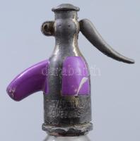 cca 1930, Patzauer Aladár Szikvízüzeme Hódmezővásárhely, fejazonos, kissé sérült porcelánbetétes fej...