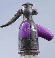 cca 1930, Patzauer Aladár Szikvízüzeme Hódmezővásárhely, fejazonos, kissé sérült porcelánbetétes fej...