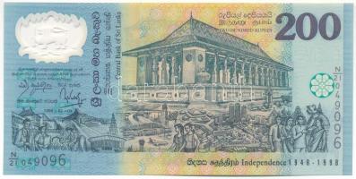 Srí Lanka 1998. 200R "A függetlenség 50. évfordulója" emlékkiadás T:UNC Sri Lanka 1998. 200 Rupees "50 Years of Independence" commemorative issue C:UNC Krause P#114b