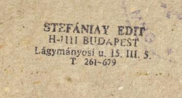 Stefániay Edit (1936 - ): Lány portré. Tűzzománc kép fém lemezen, bőr keretben, jelzett a hátoldalon...