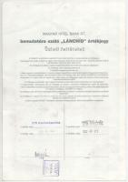 Kazincbarcika 1991. "Magyar Hitel Bank Rt. 'Lánchíd' értékjegy" 100.000Ft-ról, b...