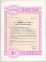 Budapest 1988. "Magyar Posta Körzeti Telefonkötvénye" 100.000Ft-ról + Budapest 1998. "A HB Westminster Befektetési és Vagyonkezelő Részvénytársaság" 500Ft értékű bemutatóra szóló törzsrészvénye, szelvényekkel T:AU