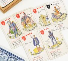 Magyar sors kártyái. Történelmi kvartett. Kártyajáték, cca 1940-1942, Piatnik Nándor és Fiai Rt., ki...