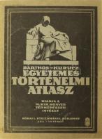 Barthos-Kurucz: Egyetemes Történelmi Atlasz. Bp., 1935, M. Kir. Állami Térképészet, 40 p. Papírkötésben, kopással.