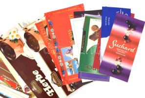 cca 120 darab hazai és külföldi csokoládépapír