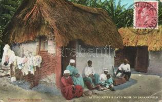 Jamaican peasants resting (EB)