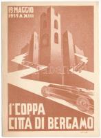 1935 1a Coppa Citta' di Bergamo. U.T.L.B., R.A.C.I. Sede Provinciale di Bergamo / Bergamo Grand Prix, advertisement (EK)