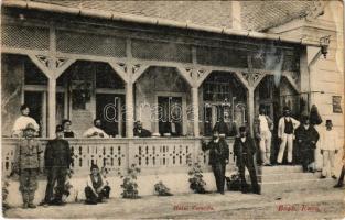 1914 Bosanska Raca, Hotel Veranda. Karl Knausz Hotelier 1909 + 1. Division des k.und k. Feldhaubitzregiments Kaiser Nr. 8. (fl)