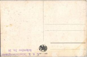 Inspektion / WWI Austro-Hungarian K.u.K. military art postcard + "K.u.K. Infanterieregiment Sch...