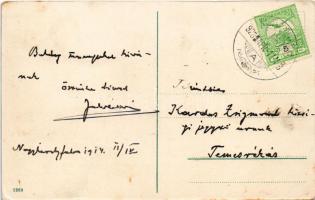 1914 Nagykárolyfalva, Károlyfalva, Karlsdorf, Banatski Karlovac; Herz szálloda / hotel (EK)