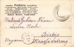 1903 Hrusica pri Jesenice, Birnbaum bei Assling; Jesenica Bach Brücke mit einem Zuge der Elektrische...