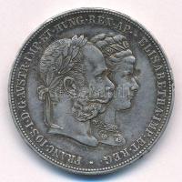 Ausztria 1879. 2G Ag "I. Ferenc József és Erzsébet / Ezüstlakodalom" Bécs T:VF patina, ph, ütésnyom Austria 1879. 2 Gulden Ag "Franz Joseph and Elisabeth / Silver Jubilee" Vienna C:VF patina, edge error, ding Krause X#M5