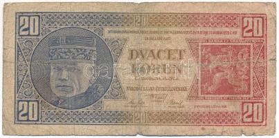Csehszlovákia 1926. 20K T:F Czechoslovakia 1926. 20 Korun C:VG Krause 21