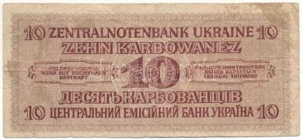 Ukrajna / Német megszállás 1942. 10K T:VG Ukraine / German occupation 1942. 10 Karbowanez C:VG Kraus...