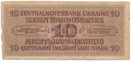 Ukrajna / Német megszállás 1942. 10K T:VG Ukraine / German occupation 1942. 10 Karbowanez C:VG Kraus...