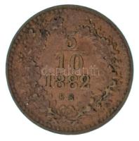 1882KB 5/10kr Cu T:AU,XF Hungary 1882KB 5/10 Kreuzer Cu C:AU,XF Adamo M3.1
