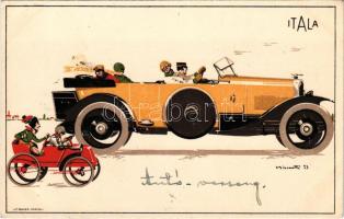 Itala Fabbrica Automobili Torino, Agenzia Generale per la Venezia Giulia, Fiume e Friuli - Ditta Fratelli Cortese: Via Coroneo 19. Trieste / Olasz autógyár reklám / Italian automobile factory advertisement. Lit. Doven Torino, litho s: Carlo Biscaretti Di Ruffia