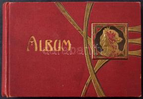 USA + Kanada + néhány egyéb ország kb 80 db nagyobb részben régi képeslap szép szecessziós albumban