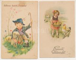 5 db régi húsvéti üdvözlőlap / 5 pre-1945 Easter greeting cards