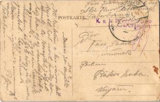 1915 Fieberbrunn (Tirol), general view, inn, horse sled in winter + "K.u.K. Skikurskommando Fie...