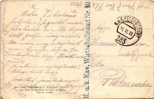 1918 Valle di Cadore, Chiesa della Pieta e il M. Antelao / church + "K.u.K. Kav. Wirtschaftsamt...