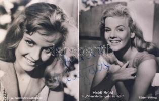 Heidi Brühl színésznő dedikált fotólap / Autograph