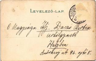 1899 (Vorläufer) Boldog karácsonyi ünnepeket / Christmas greeting art postcard. litho (ragasztónyom ...