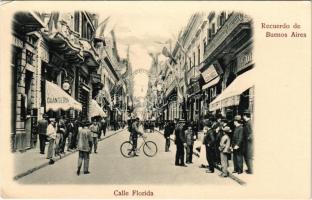 Buenos Aires, Calle Florida / street view, bicycle, shops (EK)