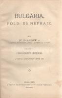 Isirkoff, A. [Iszirkov, Anasztasz Todorov]:  Bulgária. Föld- és néprajz. Fordította Cholnoky Jenőné. Átnézte Cholnoky Jenő. Budapest, (1917). Magyar Keleti Kultúrközpont - Turáni Társaság (Fritz Ármin ny.) 162 p. + 47 t. (fotóanyag). Egyetlen kiadás. Az 1910-ben alapított Kelet-kutató és őstörténeti társaság új alapítású könyvtárának, a Turáni könyvtárnak első kötete. Az első világháború utolsó éveiben kiadott kötet apropójául nem csupán a bolgár nép távolabbi értelemben vett rokonsága szolgált, hanem az a tény is, hogy Bulgária 1916 ősze óta a központi hatalmak oldalán belépett az első világháborúba, tehát az Osztrák-Magyar Monarchia fontos szövetségesének számított. A munka első része természetrajzi, a második rész társadalomföldrajzi jellegű. A munka 48 táblával teljes. (Turáni könyvtár, 1. kötet.) Feliratozott, illusztrált, enyhén foltos kiadói félvászon kötésben, az első kötéstáblán kézi számítások. Jó példány.