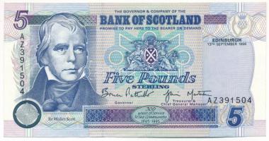 Skócia 1996. 5P T:F szép papír Scotland 1996. 5 Pounds C:F fine paper Krause P#119b