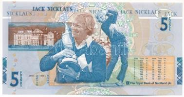 Skócia 2005. 5P "Jack Nicklaus golfozó" emlékkiadás T:UNC 
Scotland 2005. 5 Pounds "...