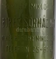 Horthy Miklós úti Bor és Sörház KFT. XI. Ker. Horthy Miklós út 52. üveg, jó állapotban, m: 27,5 cm