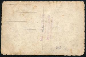 1941 Délvidék visszafoglalása, magyar katonák csoportképe puskákkal, fotólap Maltár Vince kotori (Mu...