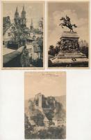 21 db RÉGI külföldi város képeslap vegyes minőségben / 21 pre-1945 European town-view postcards in m...