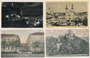 21 db RÉGI történelmi magyar város képeslap vegyes minőségben / 21 pre-1945 historical Hungarian town-view postcards in mixed quality