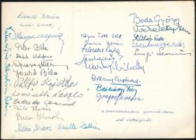 1947 A Pannonhalmi Szent Benedek-rendi Katolikus Gimnázium 1939-1947, tablófotó, a hátoldalon aláírá...