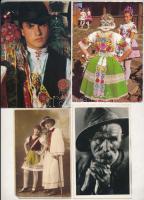 15 db RÉGI és MODERN népviseletes motívum képeslap vegyes minőségben