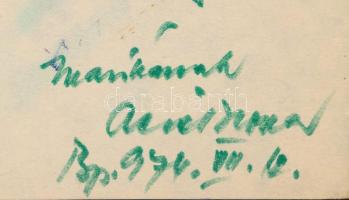 Aczél Ilona (1929-2000), össz. 4 db mű: Alakok, csendélet, zenészek. Tus, filctoll, ceruza, papír. E...