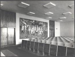 Aczél Ilona (1929-2000) festőművész 1970 körül készült falképeiről készült össz. 5 db fotó, ebből 2 ...